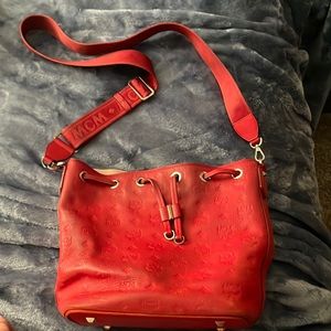 MCM red purse